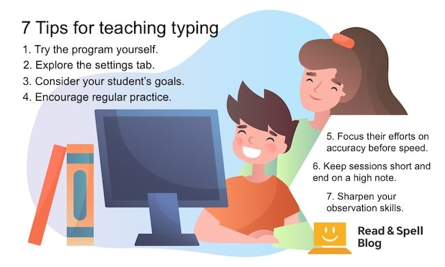 Tips for teaching typing at home and at school