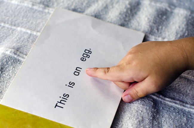 Reading speed increases with sight words