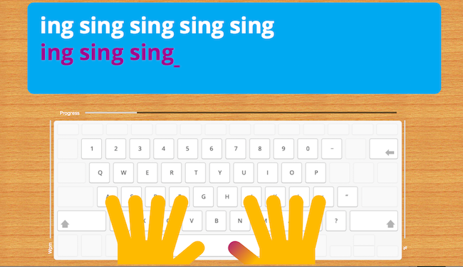 Learning to type and spell online